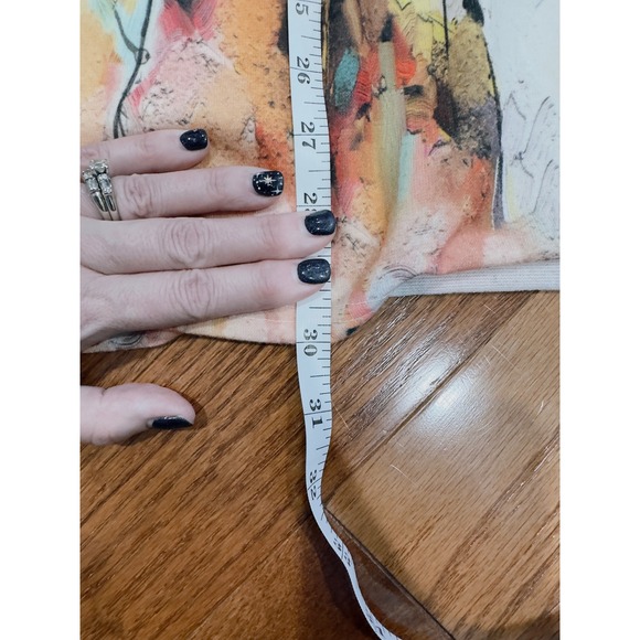 Abstract Art Print Sweater Tunic Top Women's Size XL Artsy Lagenlook - Picture 7 of 8